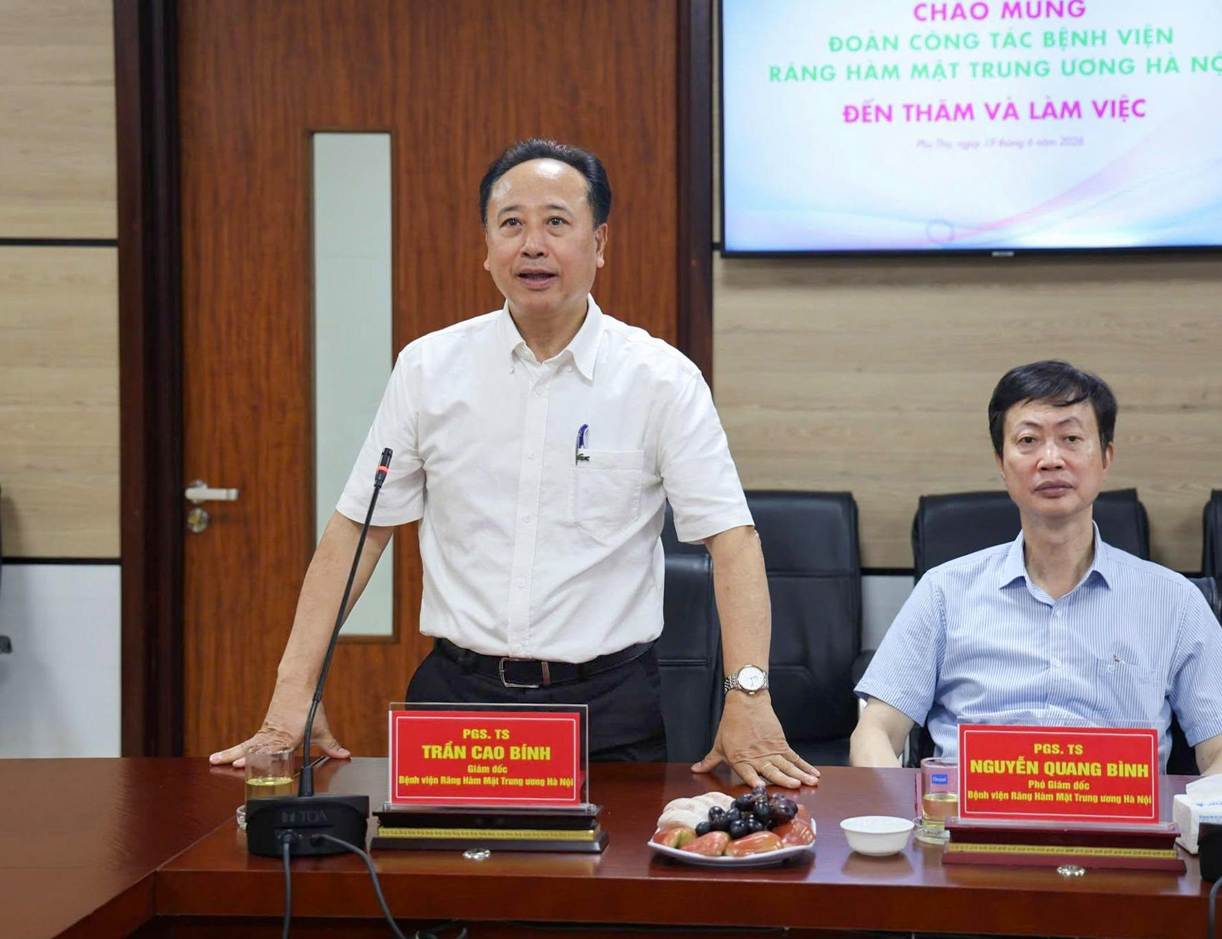 PGS.TS. Trần Cao Bính, Giám đốc Bệnh viện Răng Hàm Mặt Trung ương Hà Nội phát biểu